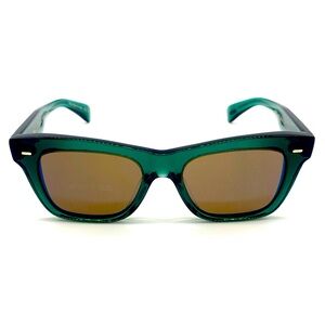 NEW OLIVER PEOPLES MS. OLIVER TRANSLUCENT DARK TEAL ITALY WAYFARER SUNGLASSES